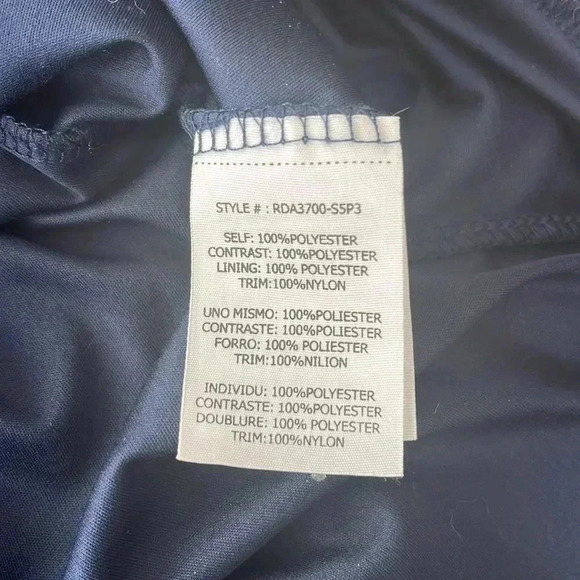 [L]Ryu Anthropologie Polka Dot Navy Blue  Whirled Tour Dress adjustable Neck Tie - Picture 15 of 16